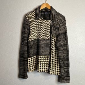 Chaps heavyweight zippered cardigan sweater size large